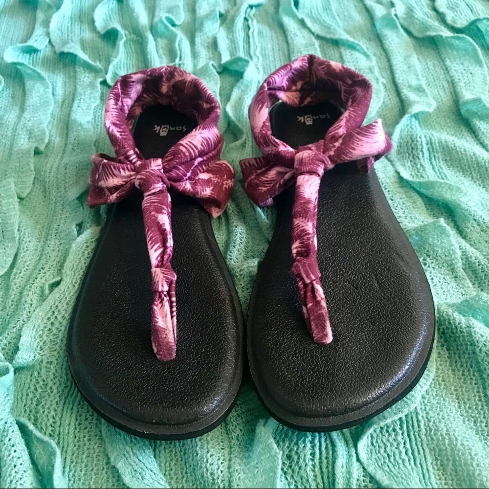 Sanuk Palm Yoga Sling Pink Palm Sandals